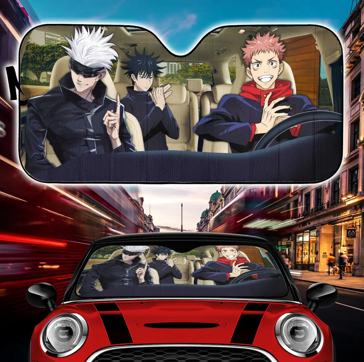 Jujutsu Kaisen Anime Team Driving Gojo Car Auto Sun Shades Windshield Accessories Decor Gift
Jujutsu Kaisen Anime Team Driving Gojo Car Auto Sun Shades Windshield Accessories Decor Gift