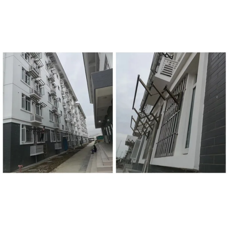 Pack and install balcony telescopic clothes othes rack outside the window, outdoor clothes drying rack.
Pack and install balcony telescopic clothes othes rack outside the window, outdoor clothes drying rack.