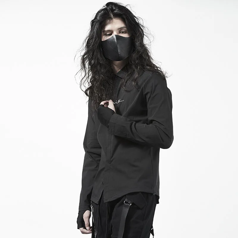 

Japanese Dark Yamamoto Wind Long Sleeve Shirt Fashion Men Simple Everything Shirt Black Slim Fit