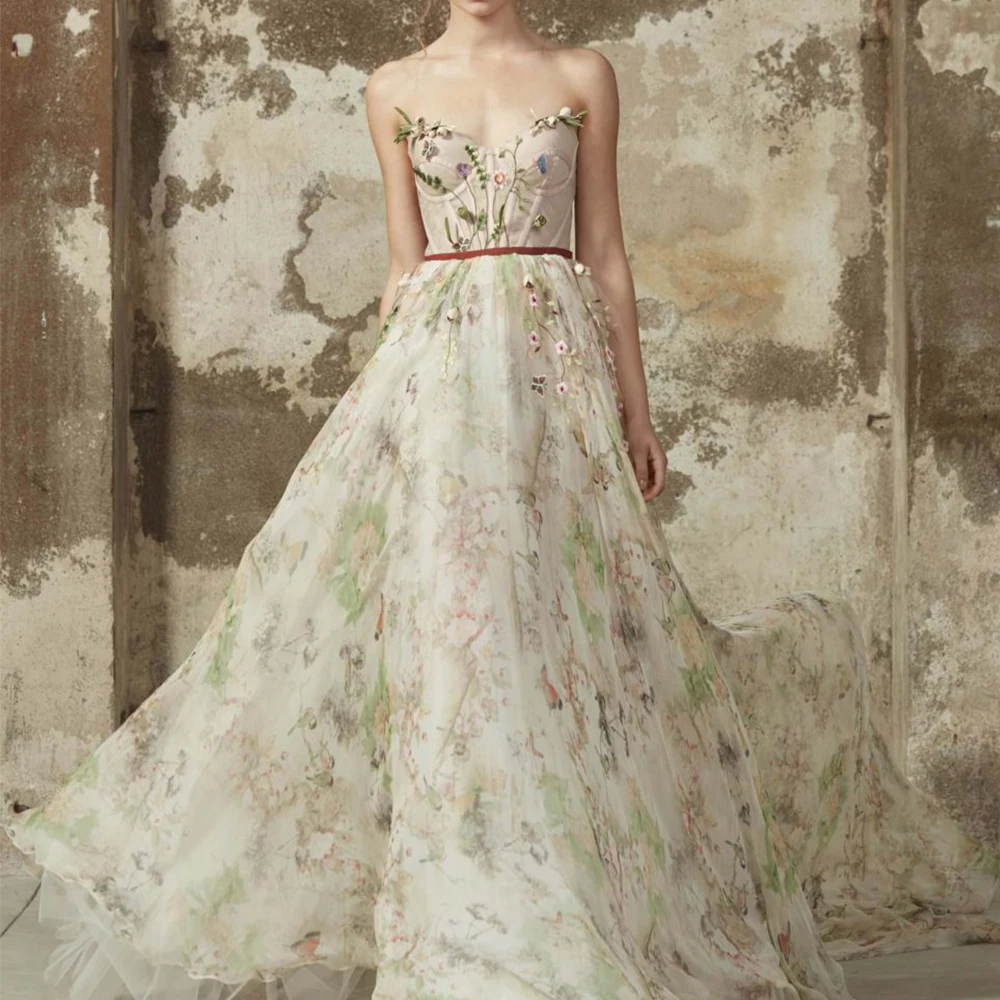 Sexy Backless Prom Dresses Printing Bridal Wedding Mesh Trailing Celebrity Banquet Gown Vestidos De Festa
Sexy Backless Prom Dresses Printing Bridal Wedding Mesh Trailing Celebrity Banquet Gown Vestidos De Festa