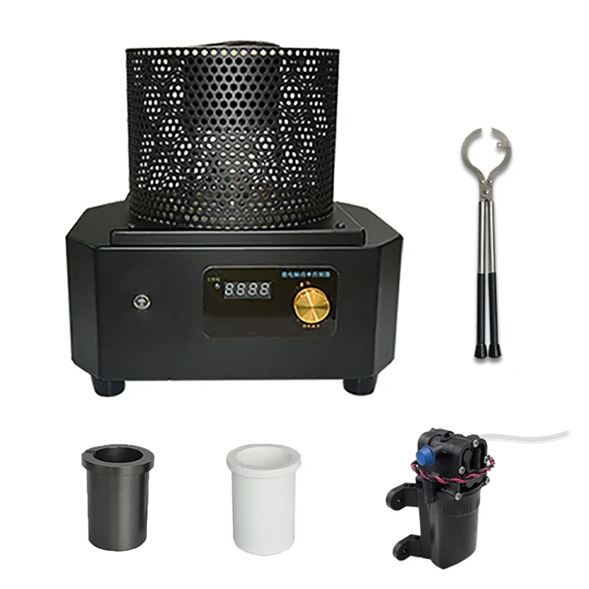 

1KG 2KG 3KG 1400 to 1600 Degrees Mini Portable Induction Melting Furnace For Gold Silver Steel Casting Jewelry Smelting Machine