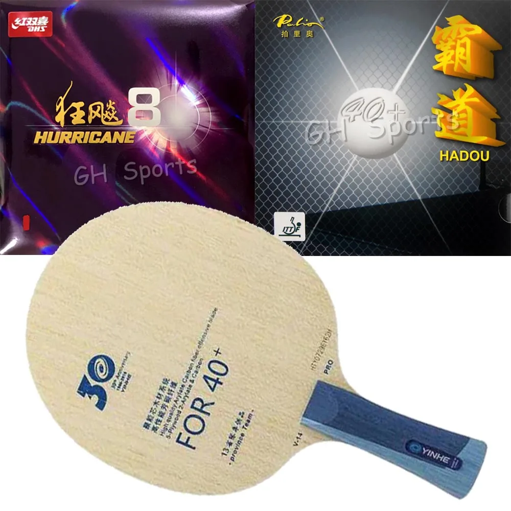 Pro Combo Racket yinhe V-14 proTable Tennis Blade with DHS Hurricane 8 Hurricane8 and Palio HADOU 40+ Pips-in PingPong Rubber
Pro Combo Racket yinhe V-14 proTable Tennis Blade with DHS Hurricane 8 Hurricane8 and Palio HADOU 40+ Pips-in PingPong Rubber