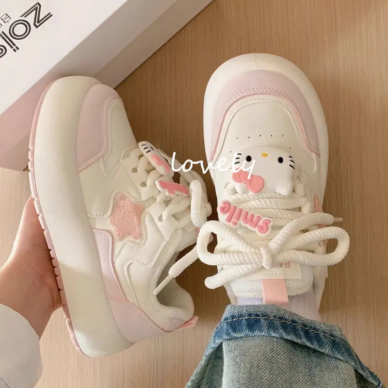 Hello Kitty Anime Kawaii Sanrio Casual Bread Shoes Female Cute Cartoon Thick Soles Sport Sneakers Girly Heart Gifts for Girls
Hello Kitty Anime Kawaii Sanrio Casual Bread Shoes Female Cute Cartoon Thick Soles Sport Sneakers Girly Heart Gifts for Girls
