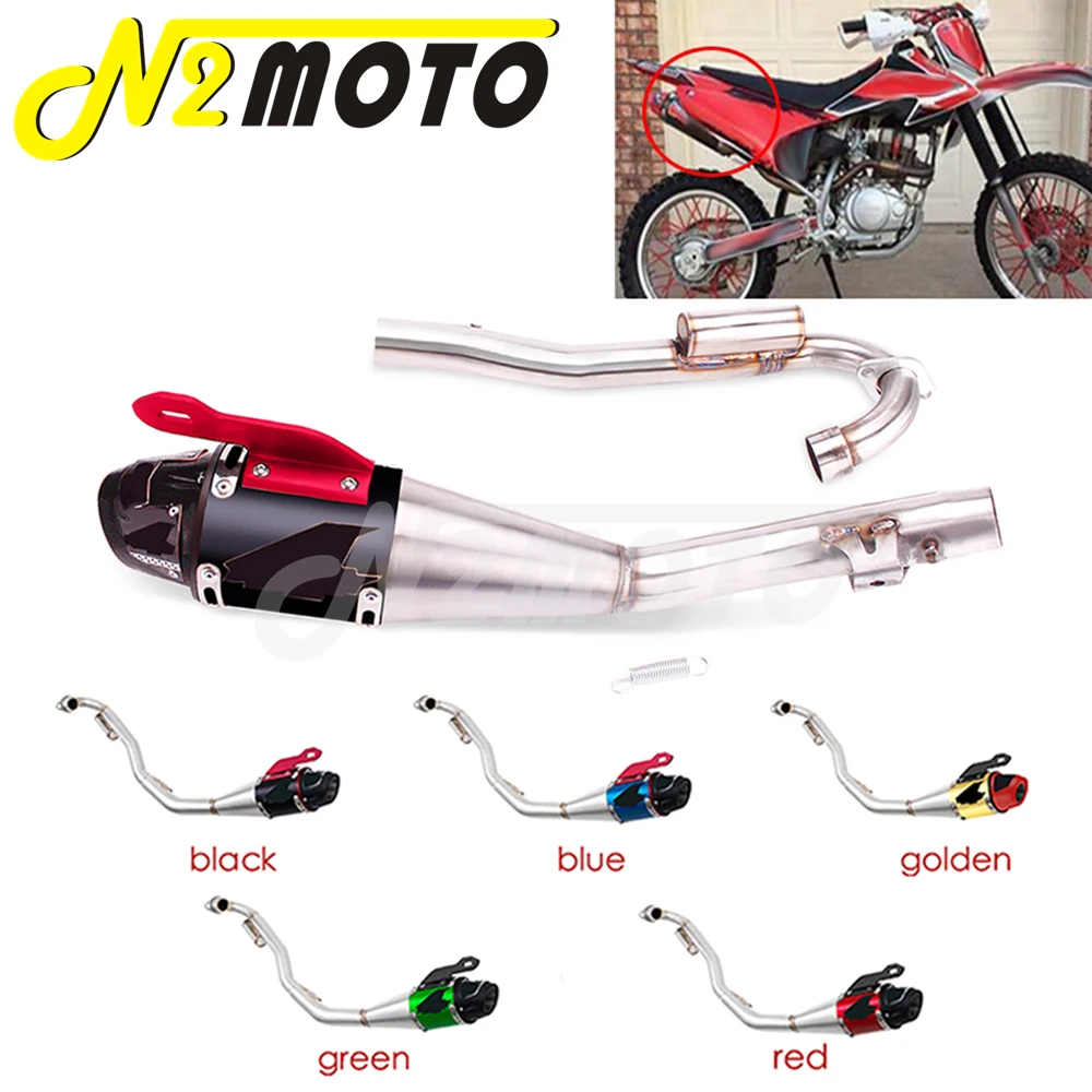 

For Honda CRF 230F CRF230F 2008-2020 Aluminum Supermoto Muffler Silence Stainless Complete Exhaust Pipe System Slip On Muffler