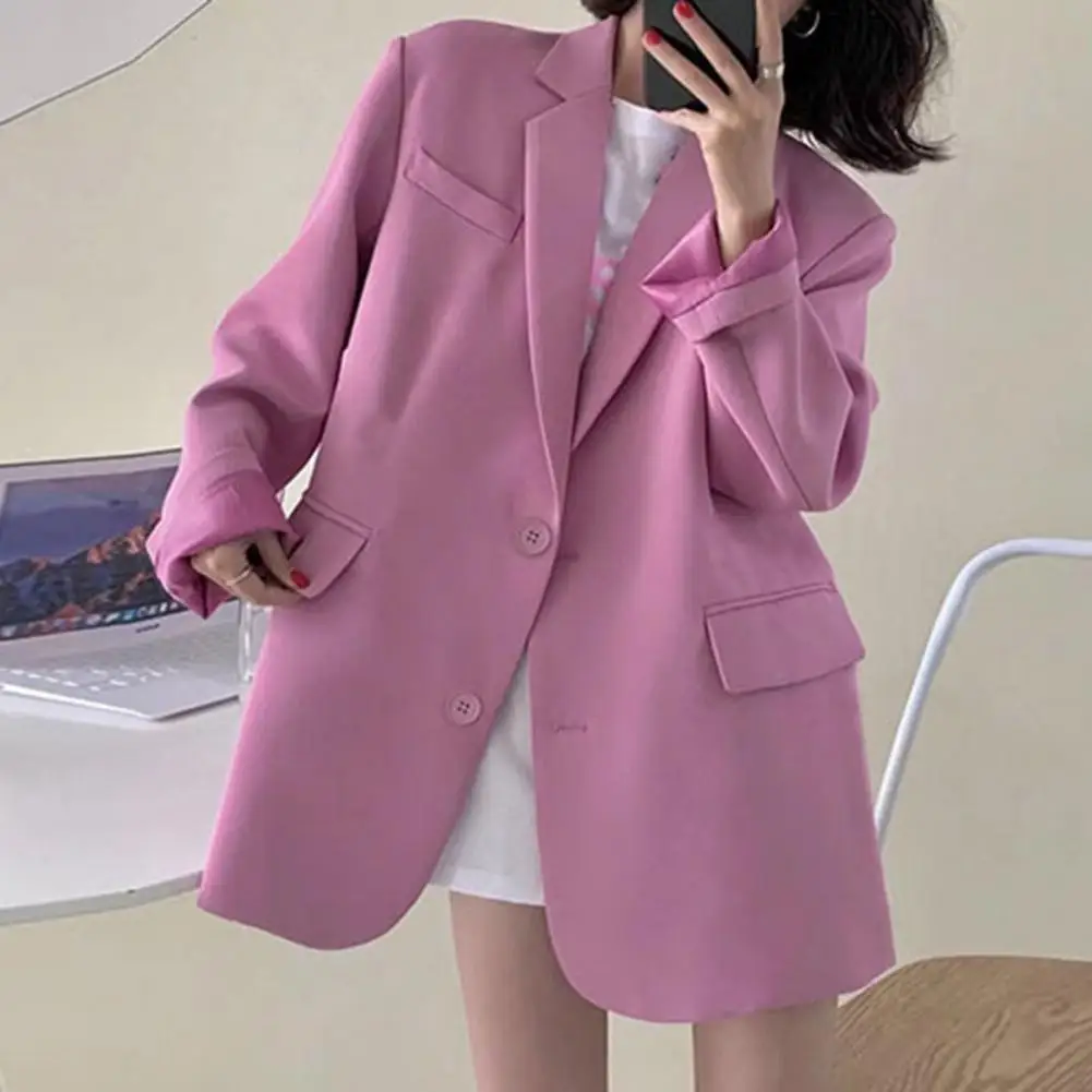 Stylish Casual Blazer Windproof Blazer Coat Single Breasted Placket Fall Winter Pure Color Lapel Suit Coat Blazer Warm
Stylish Casual Blazer Windproof Blazer Coat Single Breasted Placket Fall Winter Pure Color Lapel Suit Coat Blazer Warm