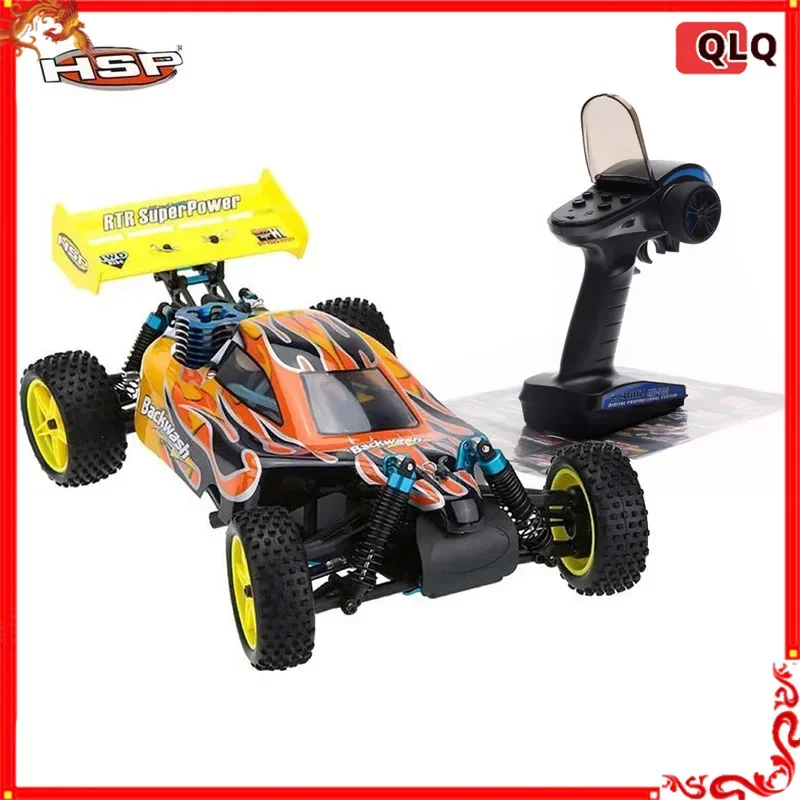 

Hsp Baja 1/10th Scale Nitro Power Off Road Buggy 4wd Rc Hobby Cars 94166 With 18cxp Engine 2.4g Radio Control