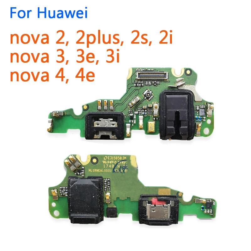 

Original For Huawei Nova 2 Plus 2s 3 3i 3e 4 4e USB Charger Board Charging Dock Port Connector Flex Cable With Microphone