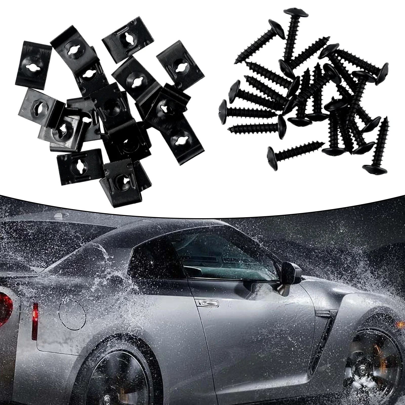Car Fixed Self-tapping Screw Metal U-Type Clip With Screw Car Bumper Fender Trim Panel Fasteners For Fender Bumper Leaf Board
Car Fixed Self-tapping Screw Metal U-Type Clip With Screw Car Bumper Fender Trim Panel Fasteners For Fender Bumper Leaf Board