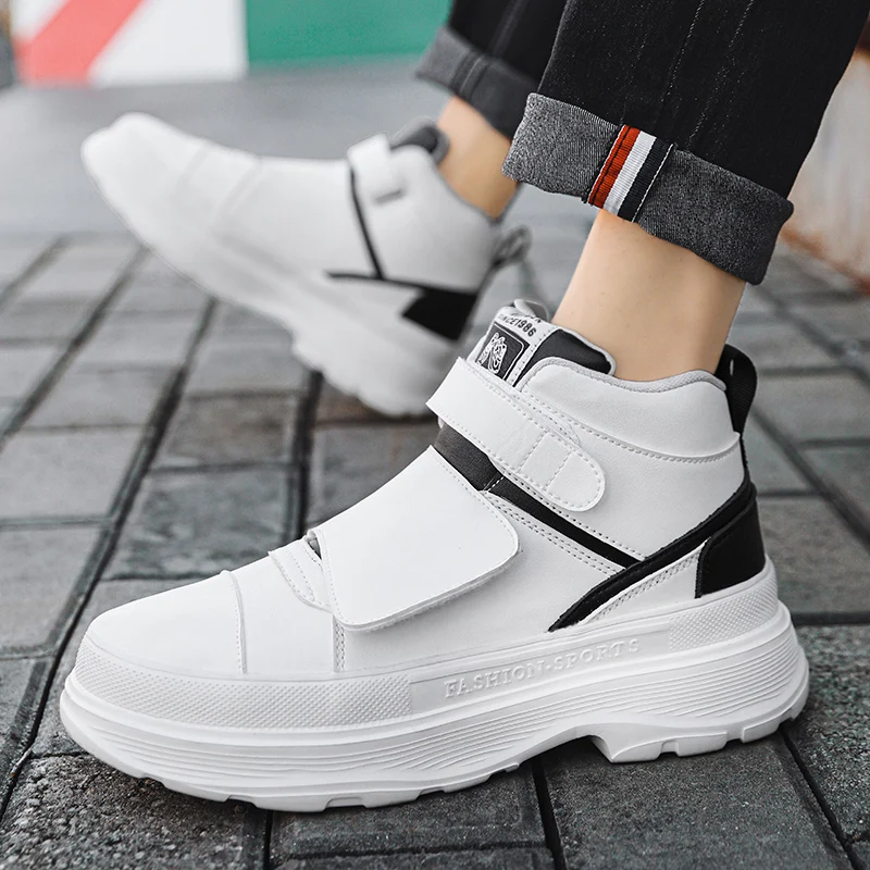 Platform High-top Shoes Ankle Boots Magic Tape Sneakers Male Breathable Sport Shoes 44 Autumn Men Casual Sneakers Leather Chunky
Platform High-top Shoes Ankle Boots Magic Tape Sneakers Male Breathable Sport Shoes 44 Autumn Men Casual Sneakers Leather Chunky