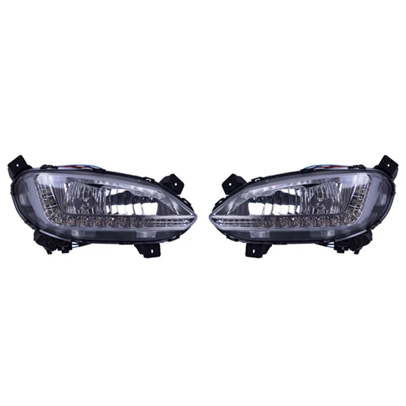 

2Pcs DRL LED Daytime Running Light Fog Lamps For Hyundai IX45 Santa Fe 2014