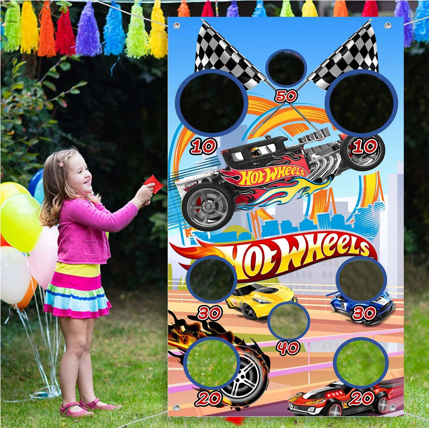 Hot wheels Fire Car Toss Game with Nylon Bean Bags for Children Adult CarTheme Birthday Party Decor Baby Shower Supplies
Hot wheels Fire Car Toss Game with Nylon Bean Bags for Children Adult CarTheme Birthday Party Decor Baby Shower Supplies
