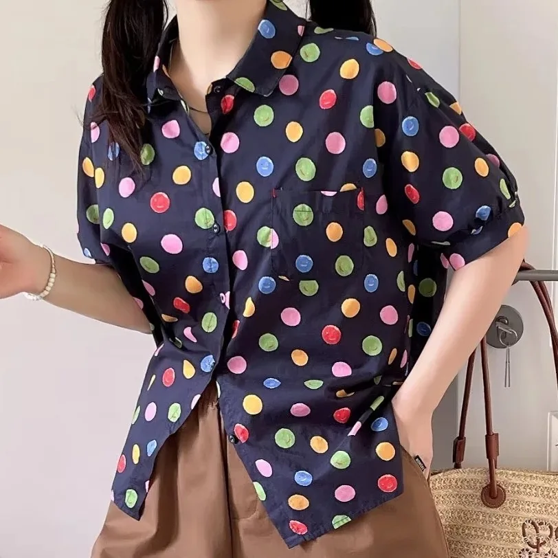 Linen cotton women's shirts beautiful women's blouses polka dots short sleeve tops plus size women's social blouse
Linen cotton women's shirts beautiful women's blouses polka dots short sleeve tops plus size women's social blouse