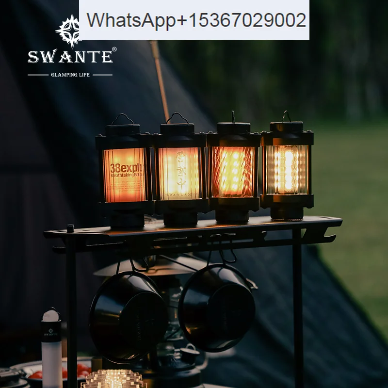 

Swante outdoor skyfire camping lamp atmosphere lampshade emergency lighting charging multifunctional camp tent hanging lamp
