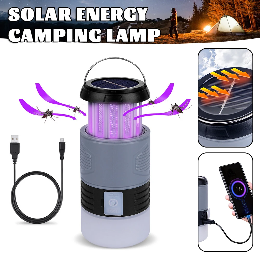 Solar Camping Lamp Mosquitoes Killer Lamp Bugs Killer Flies Trap With Trap Lamp For Summer Trip Camping
Solar Camping Lamp Mosquitoes Killer Lamp Bugs Killer Flies Trap With Trap Lamp For Summer Trip Camping
