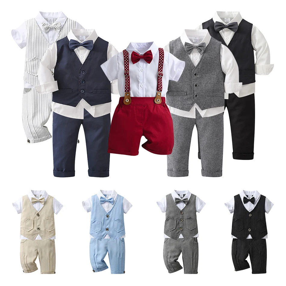 Children's Fashionable White Shirt Backband Pants Gentlemen's Clothing Set Boys Daily Matching Casual Clothing Children's Sets
Children's Fashionable White Shirt Backband Pants Gentlemen's Clothing Set Boys Daily Matching Casual Clothing Children's Sets