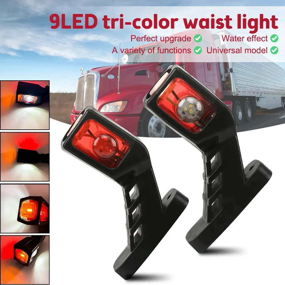 

Side Marker Light Warning Rear Tail Light car External Lights Trailer Truck Lorry indicator lamp Trailer Van Pickup 12-24V