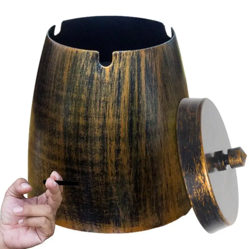 Metal Ash Trays Covered Countertop Stainless Steel Ashtray Creative Funnel Windproof Outdoor Ashtray With Lid For Cigarettes
Metal Ash Trays Covered Countertop Stainless Steel Ashtray Creative Funnel Windproof Outdoor Ashtray With Lid For Cigarettes