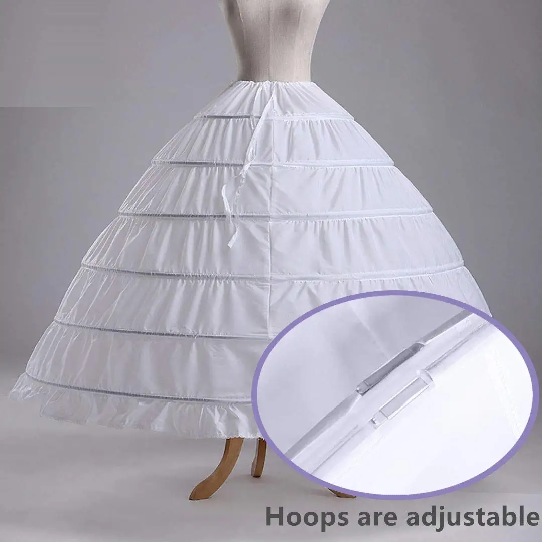6-Hoops Hoop Skirt Crinoline Petticoat for Wedding Dress Crinoline Underskirt Ball Gown Petticoat for Women Hoopless 2023
6-Hoops Hoop Skirt Crinoline Petticoat for Wedding Dress Crinoline Underskirt Ball Gown Petticoat for Women Hoopless 2023
