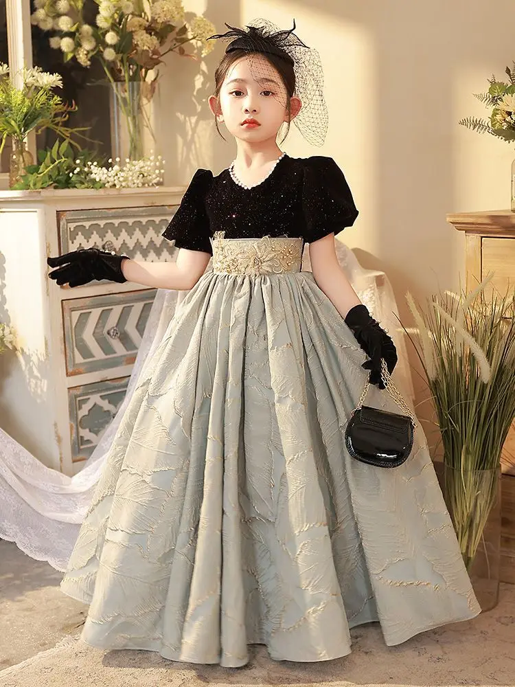 Girls Birthday Party Sequined Princess Dress Girls Host Evening Dress Elegant Catwalk Children's Piano Performance Costume K34
Girls Birthday Party Sequined Princess Dress Girls Host Evening Dress Elegant Catwalk Children's Piano Performance Costume K34