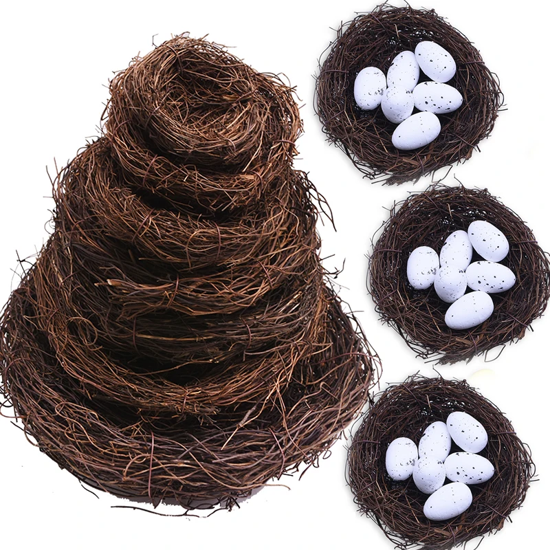 8-25cm Round Rattan Bird Nest Easter Decoration Bunny Eggs Artificial Vine Nest For Home Garden Decor Happy Easter Party Supply
8-25cm Round Rattan Bird Nest Easter Decoration Bunny Eggs Artificial Vine Nest For Home Garden Decor Happy Easter Party Supply