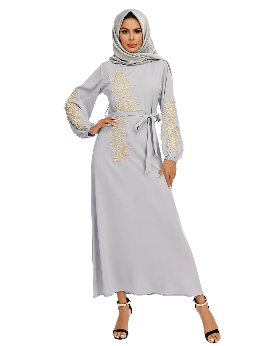 Autumn New 2 Pcs Muslim Sets Embroidery Abaya Dubai Turkey Muslim Dress+ Scarf Kaftan Islamic Dress Women Robe Suit 20 S815bcb58bf4541579cc195b0c25ce2a6c