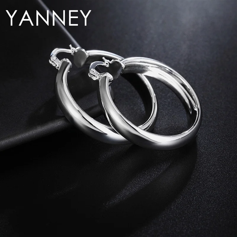 New Trend 925 Sterling Silver 35MM Polished Simple Round Earrings For Women Fashion Charm Party Gift Jewelry Accessories
New Trend 925 Sterling Silver 35MM Polished Simple Round Earrings For Women Fashion Charm Party Gift Jewelry Accessories