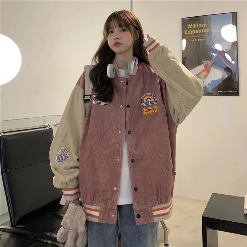 Jmprs Oversize Women Corduroy Coats Loose Fashion Patchwork Spring Thin Jacket Harajuku Retro Designed Baseball Uniform Clothes
Jmprs Oversize Women Corduroy Coats Loose Fashion Patchwork Spring Thin Jacket Harajuku Retro Designed Baseball Uniform Clothes