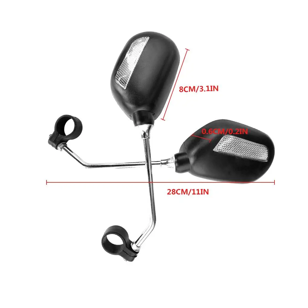 2Pcs Bike Rear Mirrors Riding Handlebar Mount Rearview Safety Mirror for Mountain Road Bicycle
2Pcs Bike Rear Mirrors Riding Handlebar Mount Rearview Safety Mirror for Mountain Road Bicycle
