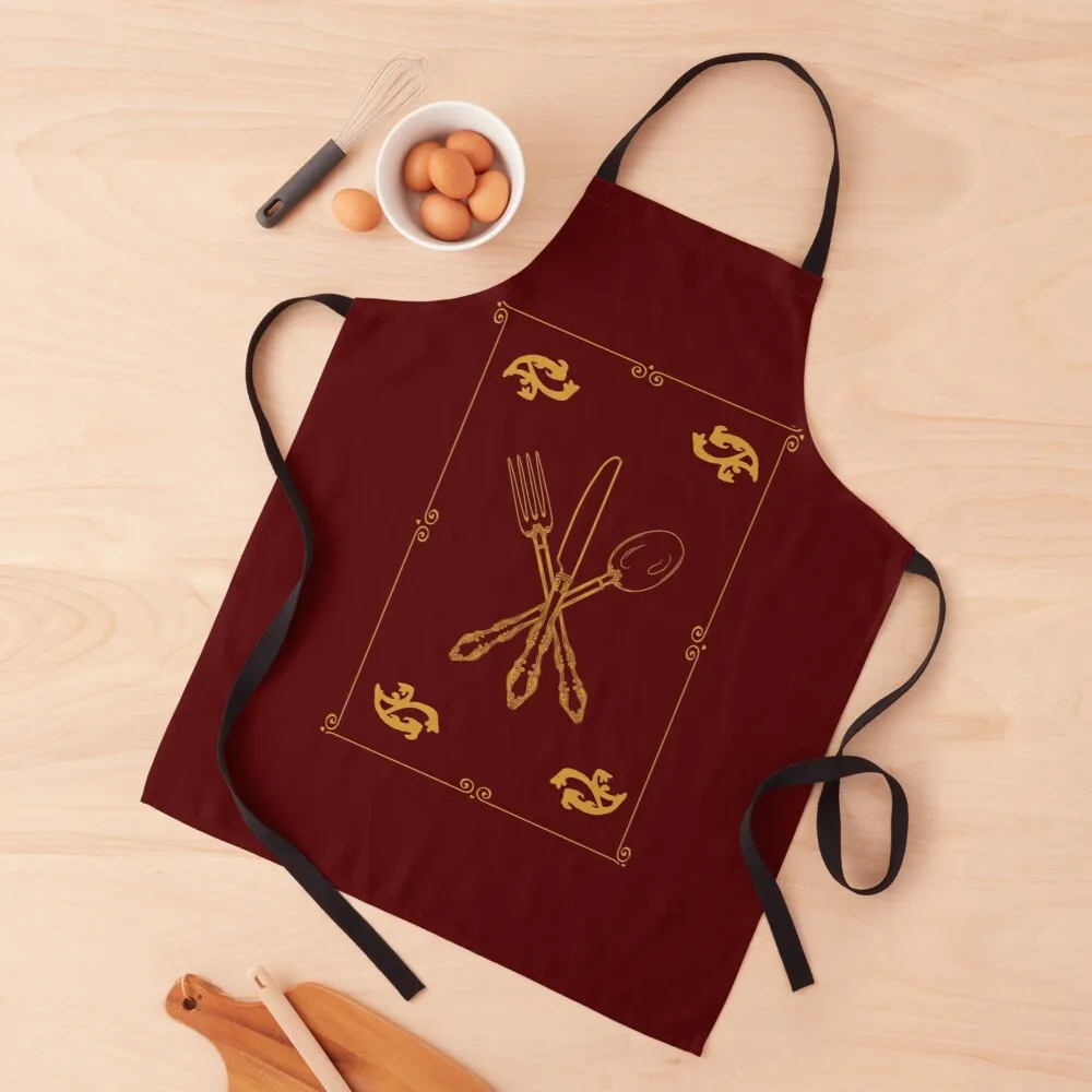 

Just Add Magic Utensils Gold with Border Apron apron for kitchen women Women apron