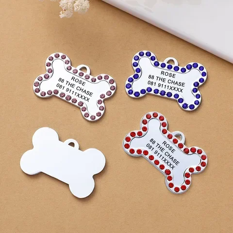 

Personalized Pet ID Tags Engraved Pet Name Number Address Cat Dog Collar Pet Pendant Puppy Cat Necklace Charm Collar Accessories