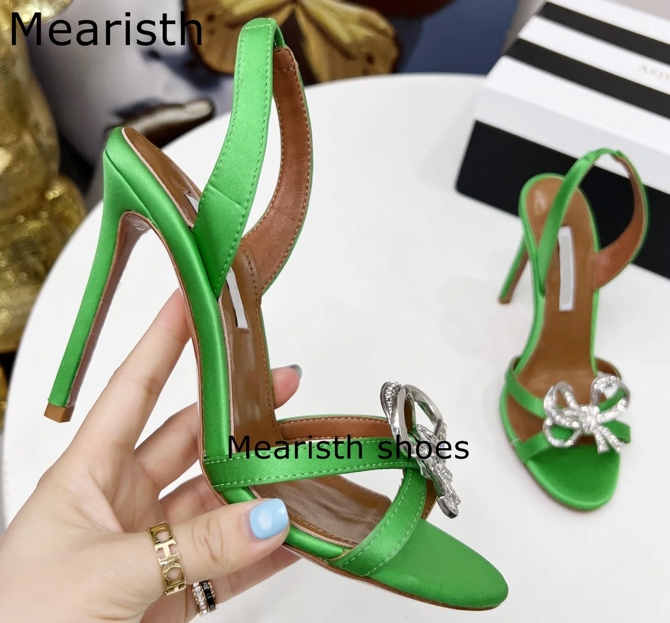 2023 New Crystal Butterfly Knot Sandals Back Strap Slingback Women Sandals Stiletto high Heel Open Toe Casual Fashion Shoes
2023 New Crystal Butterfly Knot Sandals Back Strap Slingback Women Sandals Stiletto high Heel Open Toe Casual Fashion Shoes