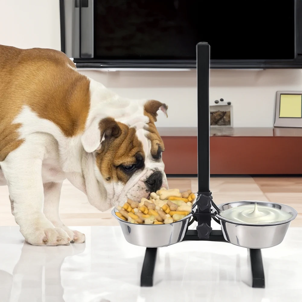 Voltsify Adjustable Height Double-Bowl Pet Feeder with Stainless Steel Bowls & Secure Locking Clip: 3 - 5 Days Free Delivery Only UK Voltsify Adjustable Height Double-Bowl Pet Feeder with Stainless Steel Bowls & Secure Locking Clip: 3 - 5 Days Free Delivery Only UK