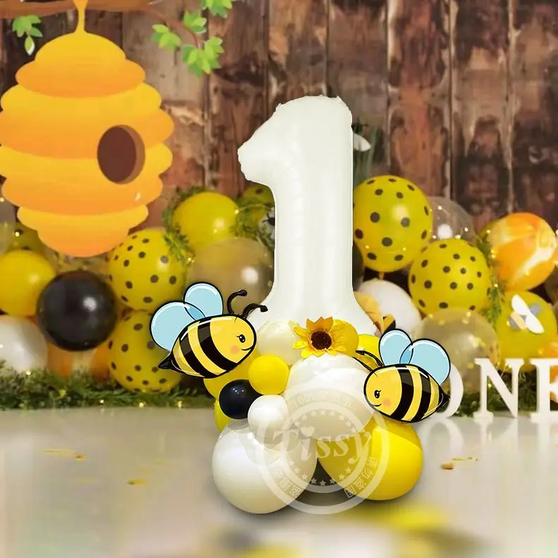 23pcs Carton Bee Balloons Tower with 32inch 1-9 Digital Balloon for Bee Themed Kids Happy Birthday Party Decoration Supplies
23pcs Carton Bee Balloons Tower with 32inch 1-9 Digital Balloon for Bee Themed Kids Happy Birthday Party Decoration Supplies