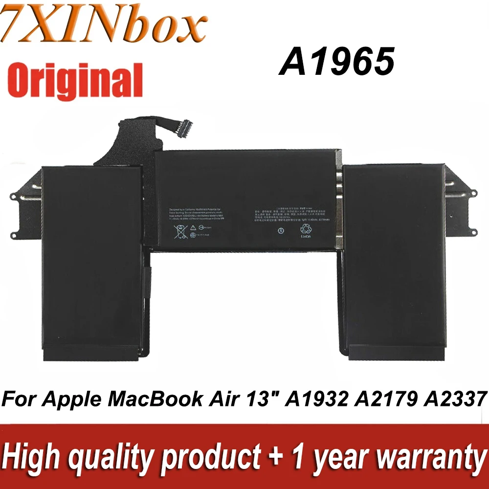 

New Laptop Battery 11.40V 4379mAh A1965 For Apple MacBook Air 13" A1932 A2179 2018 2019 2020 Years A2337 MGN53 MGN53LL/A