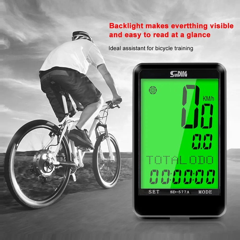 

Sunding Stopwatch SD-577a Wired Mountain-Bike Odometer Bike Computer Bicycle Accessories Cycling Speedometer Computers