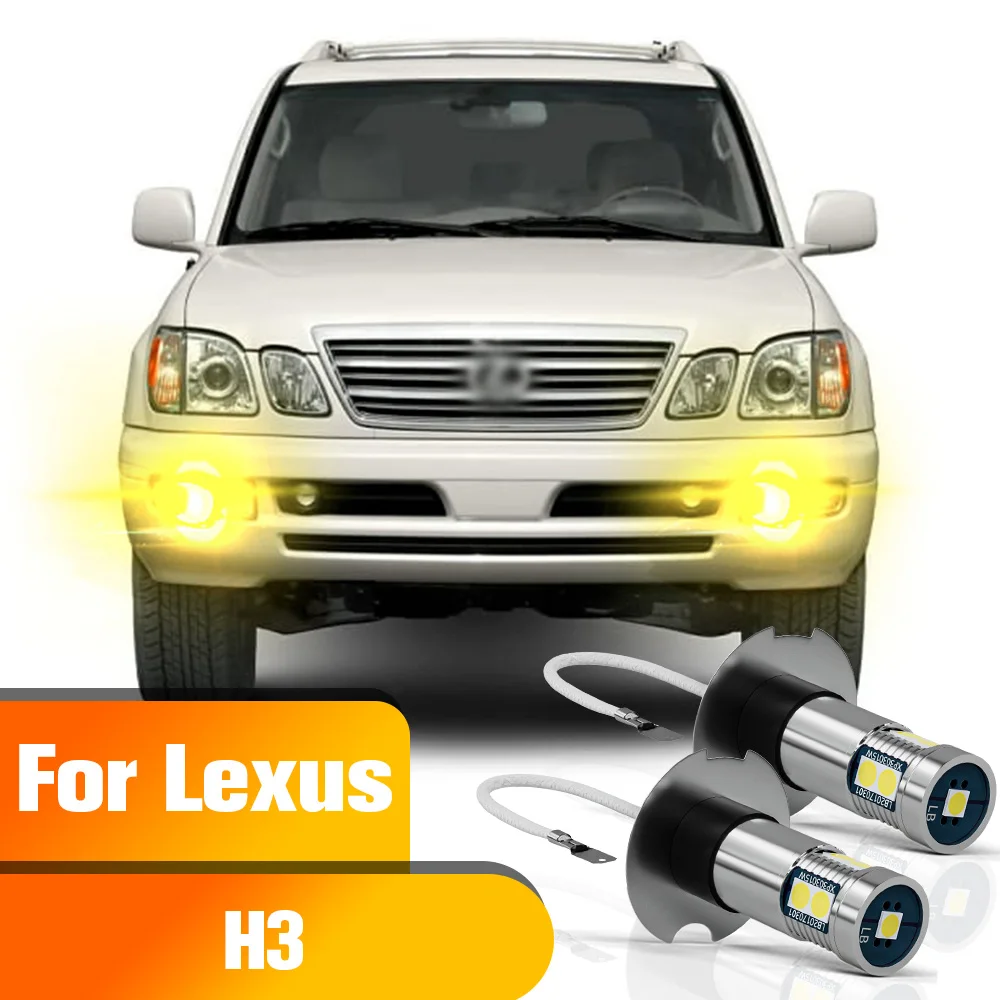 

Front Fog Light 2pcs LED Bulb H3 Accessories For Lexus LX470 ES300 GX470 2001-2009 SC430 2002-2010