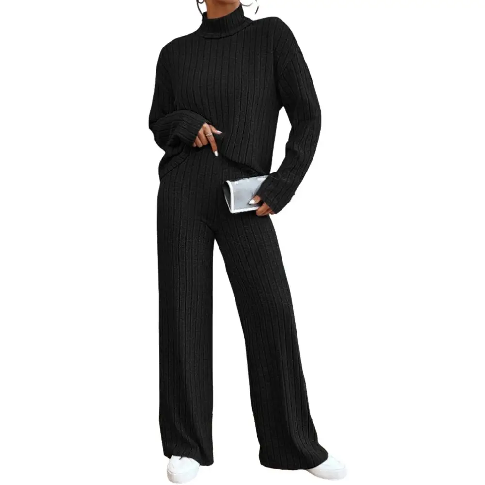 New 2pcs Women's Matching Sets Autumn Loose Long-Sleeved Knitted Sweater Tops Wide Leg Pants Trousers Solid Color Sets
New 2pcs Women's Matching Sets Autumn Loose Long-Sleeved Knitted Sweater Tops Wide Leg Pants Trousers Solid Color Sets