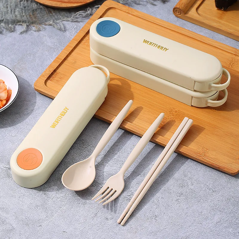Portable Bamboo Fiber Dinnerware Set, Lunch Tableware, Cutlery, Spoon, Fork, Chopsticks Box, Travel , Kitchen Accessories, 3Pcs
Portable Bamboo Fiber Dinnerware Set, Lunch Tableware, Cutlery, Spoon, Fork, Chopsticks Box, Travel , Kitchen Accessories, 3Pcs