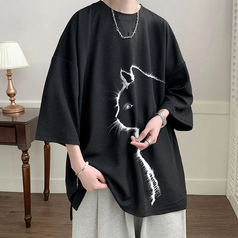 Design niche three-quarter sleeve T-shirt for boys summer quick-drying ice silk short-sleeved loose large size half-sleeve y2k
Design niche three-quarter sleeve T-shirt for boys summer quick-drying ice silk short-sleeved loose large size half-sleeve y2k