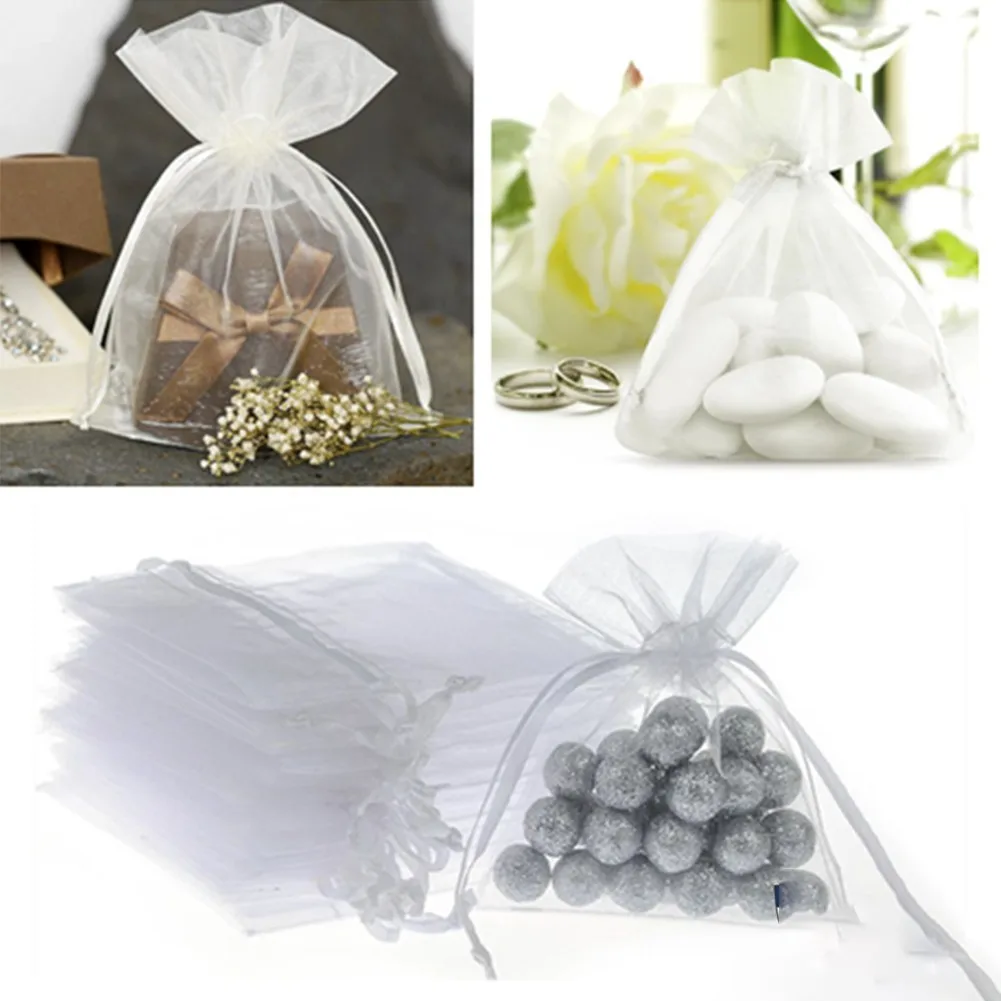 100Pcs White Organza Gift Bags 7 Sizes Suitable For Wedding Party Favour Jewellery Candy Pouches Crafts Jewelry
100Pcs White Organza Gift Bags 7 Sizes Suitable For Wedding Party Favour Jewellery Candy Pouches Crafts Jewelry