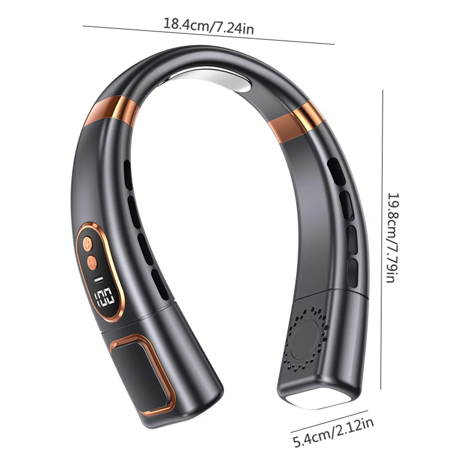 Hanging Neckfan Ice magnet cooling Portable Neck Fan Type-C Mute Multifunctional Leafless Electric Fan with Light 9 Mallzona S81733946a45e469a81bca8010721afe2Q Hanging Neckfan Ice magnet cooling Portable Neck Fan Type-C Mute Multifunctional Leafless Electric Fan with Light Mallzona