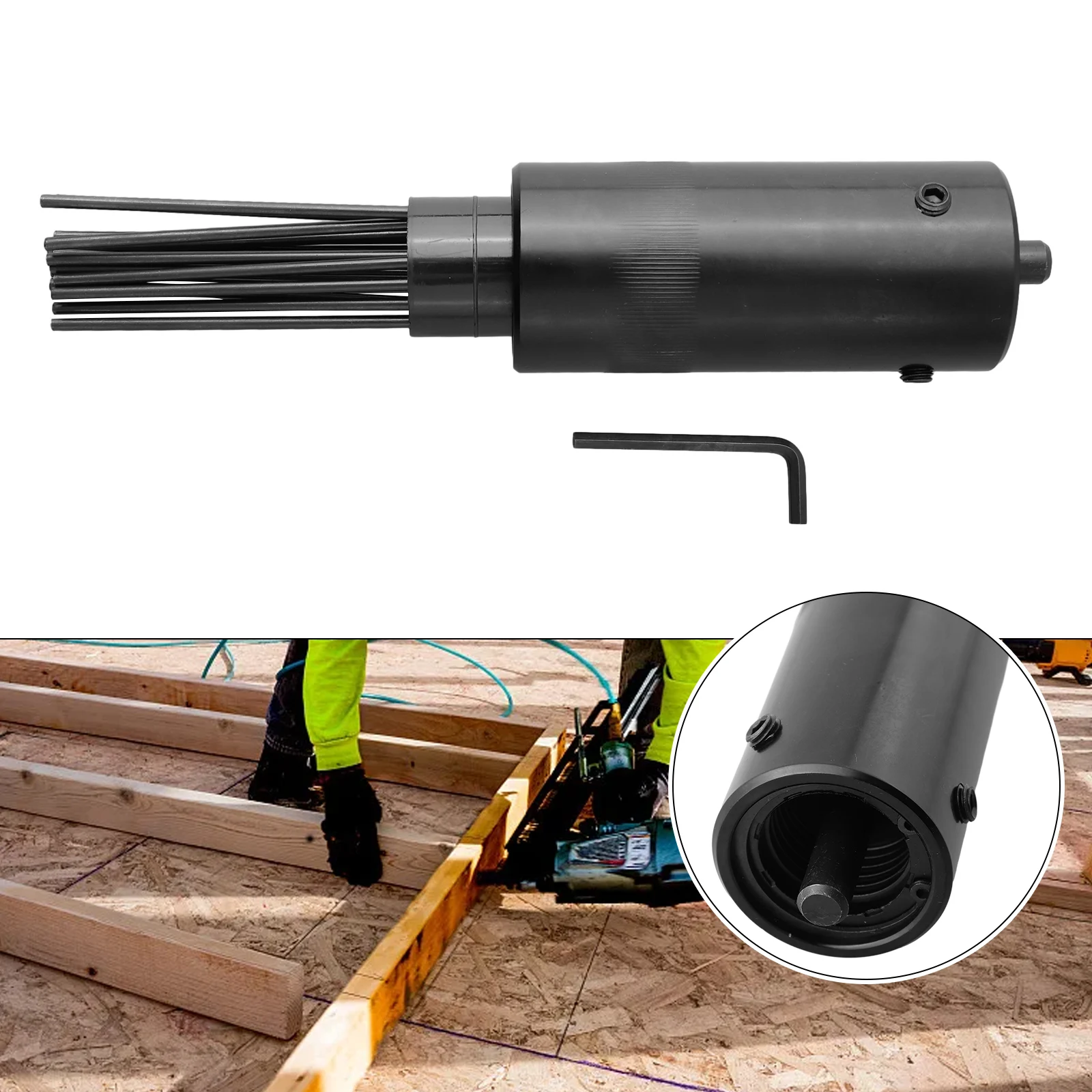 Home Deruster Head Air Tools 19 Needle 225*50mm For Pneumatic Air High Carbon Steel Rust Removal 1pcs Brand New
Home Deruster Head Air Tools 19 Needle 225*50mm For Pneumatic Air High Carbon Steel Rust Removal 1pcs Brand New