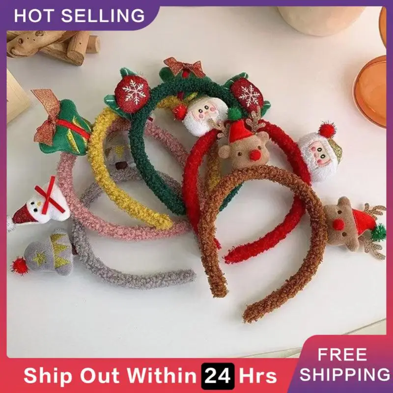 

Обруч для волос с красными сетчатыми вставками, праздничный аксессуар на голову, несколько моделей, на осень и зиму, Рождественская повязка на голову