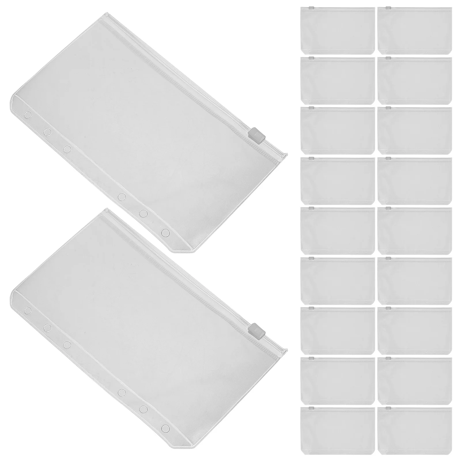 20 Pcs Storage Bags Loose Leaf Zipper Extra Thick Reusable Pouches Envelope Designed Loose-leaf Book White Binder
20 Pcs Storage Bags Loose Leaf Zipper Extra Thick Reusable Pouches Envelope Designed Loose-leaf Book White Binder