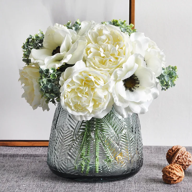 Artificial Flowers Anemone Peony 6 Heads Bunch for Wedding Decor Bride Holding Bouquet Home Living Room Decoration Fake Flowers
Artificial Flowers Anemone Peony 6 Heads Bunch for Wedding Decor Bride Holding Bouquet Home Living Room Decoration Fake Flowers