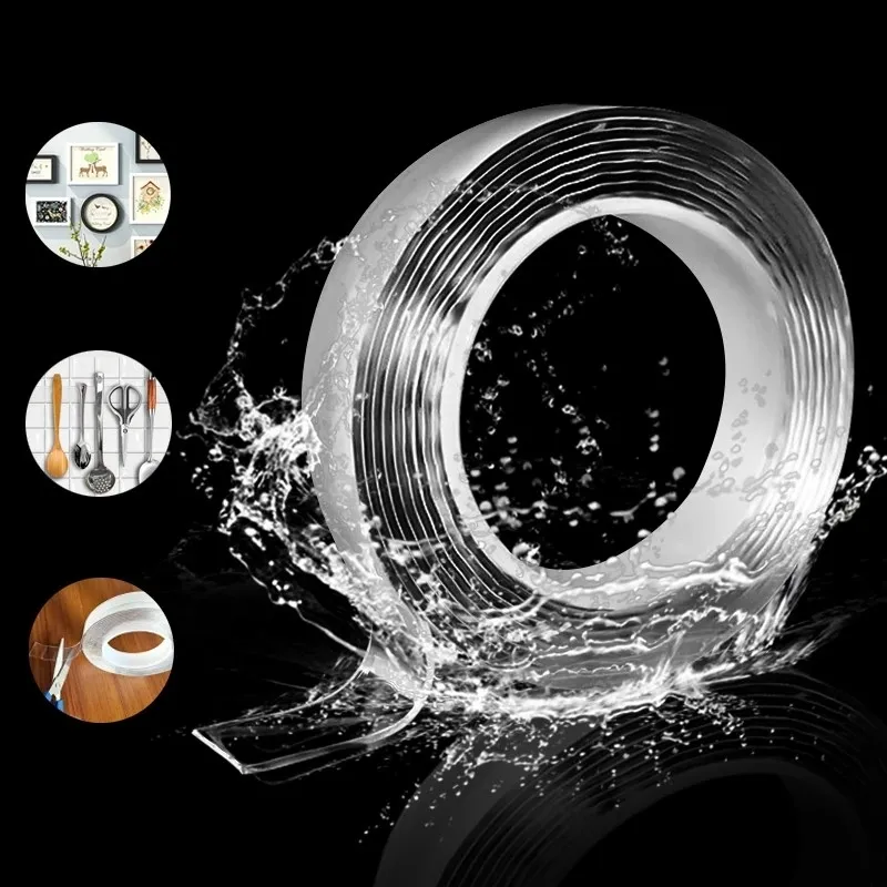 1M Transparent Double Sided Tape Nano Self-Adhesive Tape No Trace Reusable Tape Glue Sticker For Car Kitchen Bathroom
1M Transparent Double Sided Tape Nano Self-Adhesive Tape No Trace Reusable Tape Glue Sticker For Car Kitchen Bathroom