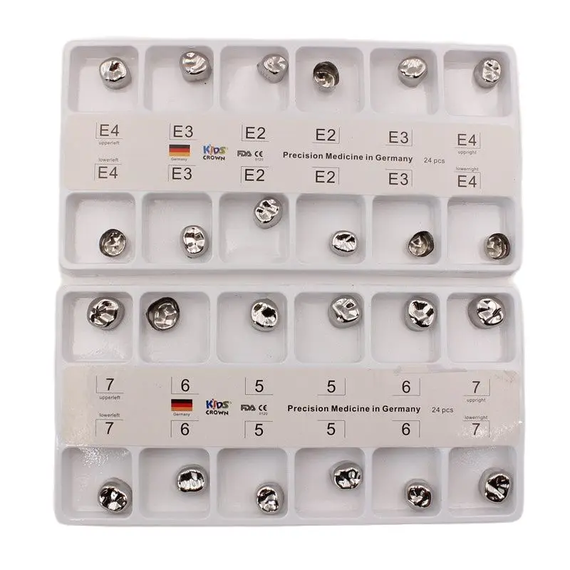 12Pcs/Box Dental Kids Crown Stainless Steel Primary Molar Crown Adult Crown Primary Temporary Molar Pediatric Crown
12Pcs/Box Dental Kids Crown Stainless Steel Primary Molar Crown Adult Crown Primary Temporary Molar Pediatric Crown