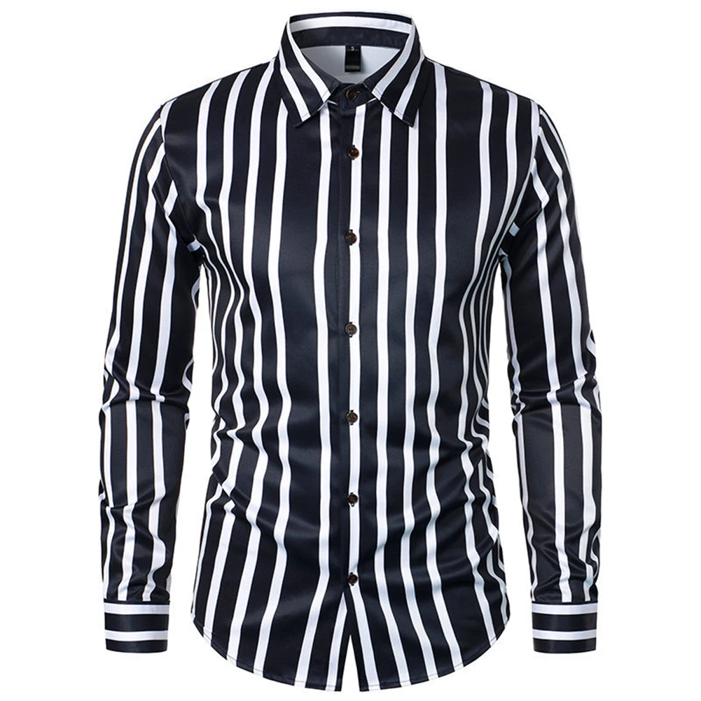 Stylish Men's Retro Button Down Long Sleeve Striped Shirts Oversized Lapel Tops for Outdoor Work Cool Blouse
Stylish Men's Retro Button Down Long Sleeve Striped Shirts Oversized Lapel Tops for Outdoor Work Cool Blouse