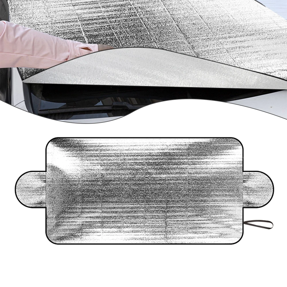1pc Generous Size Car Windscreen Sunshade 200*70CM Universal Pearl Cotton Foldable And Reflective Design Sun + Snow Protection
1pc Generous Size Car Windscreen Sunshade 200*70CM Universal Pearl Cotton Foldable And Reflective Design Sun + Snow Protection