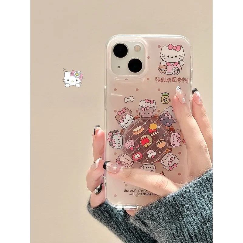New IPhone15 Sanrio Kawaii Hellokitty Rotating Bracket Phone Case Anime Cartoon Anti Collision Accessories Girl Birthday Gift
New IPhone15 Sanrio Kawaii Hellokitty Rotating Bracket Phone Case Anime Cartoon Anti Collision Accessories Girl Birthday Gift